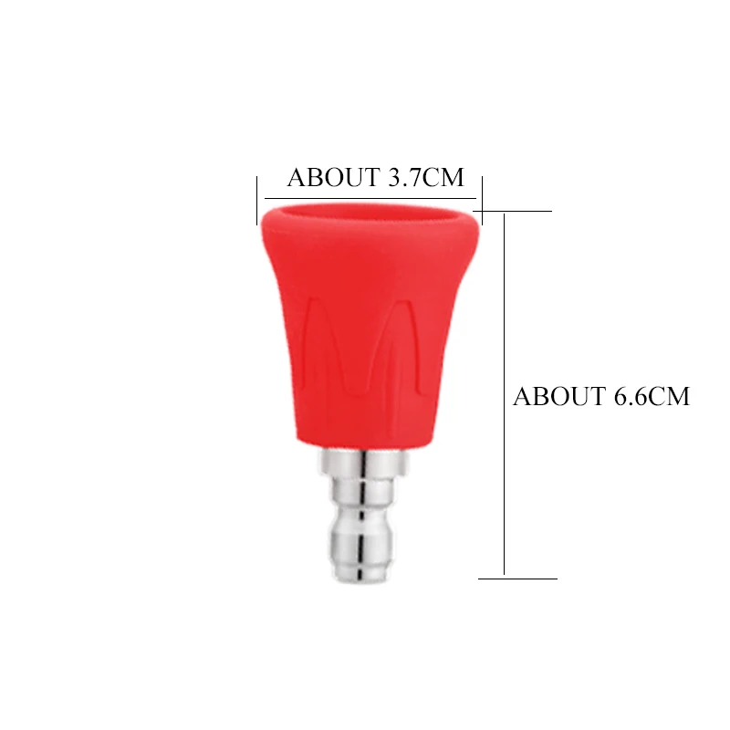 Car Wash Accessories Splash Proof  Stainless Steel Nozzle High Pressure Water Gun Nozzle Soft Rubber Sleeve Sector Nozzle 2