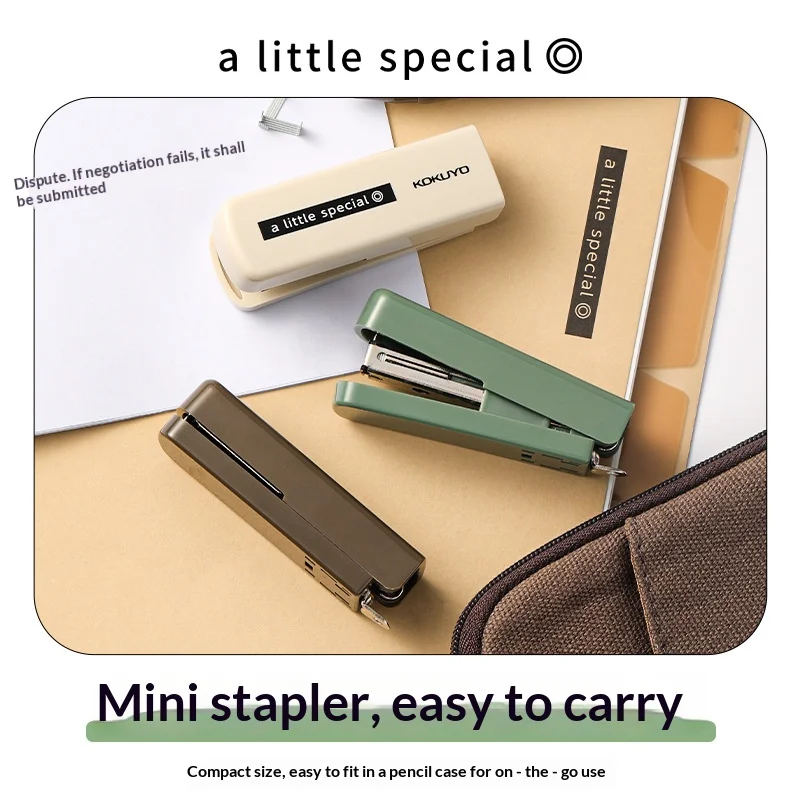 KOKUYO 미니 다기능 스테이플러 10호 스테이플에 적합 후크형 경량 및 노동절약형 휴대용 바인딩 도구