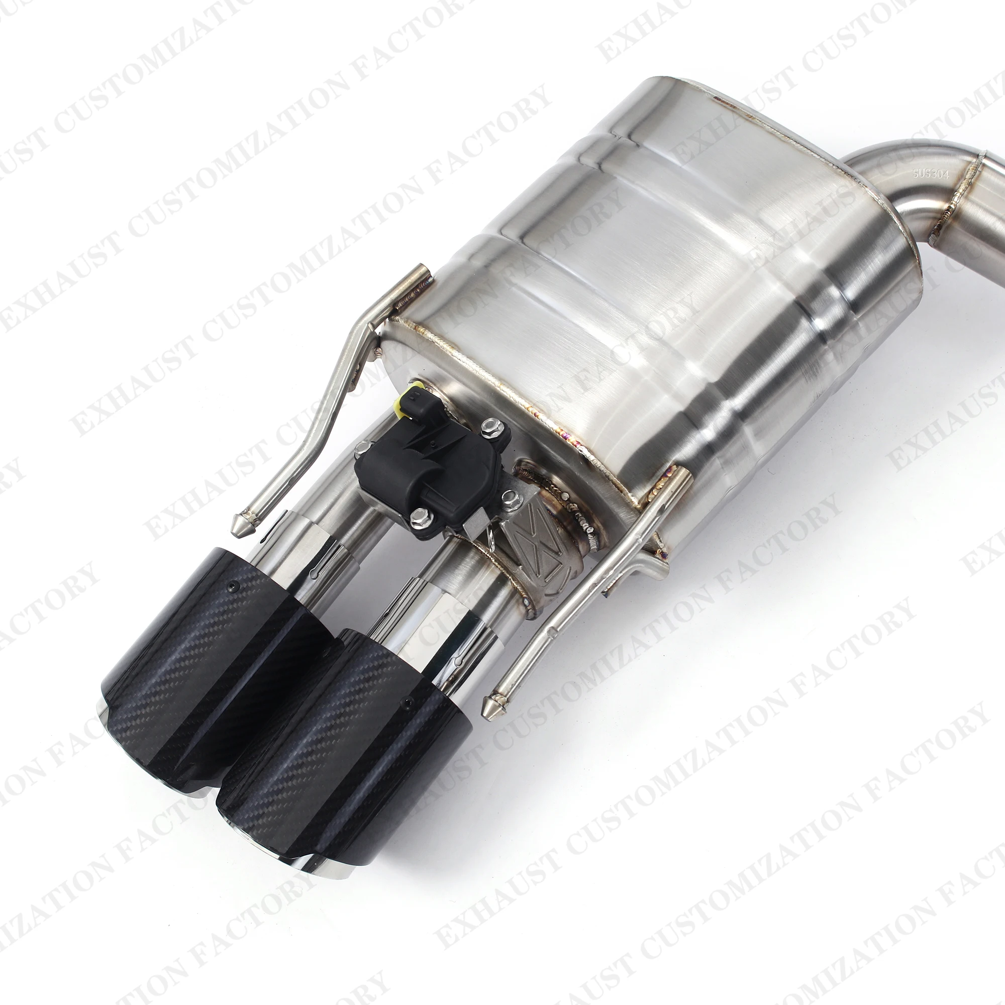 Performance Brushed Catback Exhaust System for Lexus IS200T 2.0T Dual Valved Muffler Electronic Vacuum Valve Customizable Remote