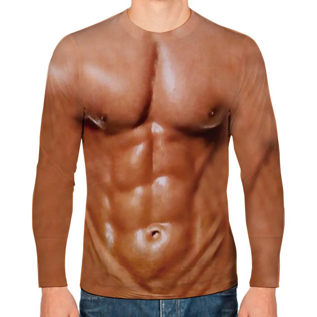 Funny 3D Print Long Sleeve T Shirt Streetwear