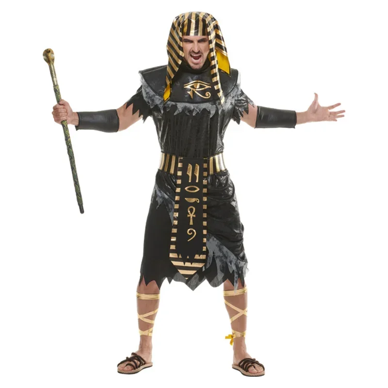 

Men Ancient Egypt Pharaoh Costume Adult Halloween Party Fancy Clothing