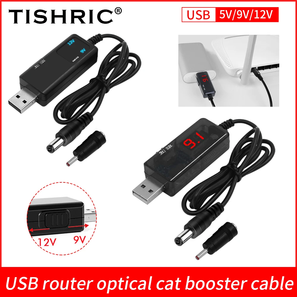 Tanio TISHRIC USB do DC kabel zasilający USB 5V DC