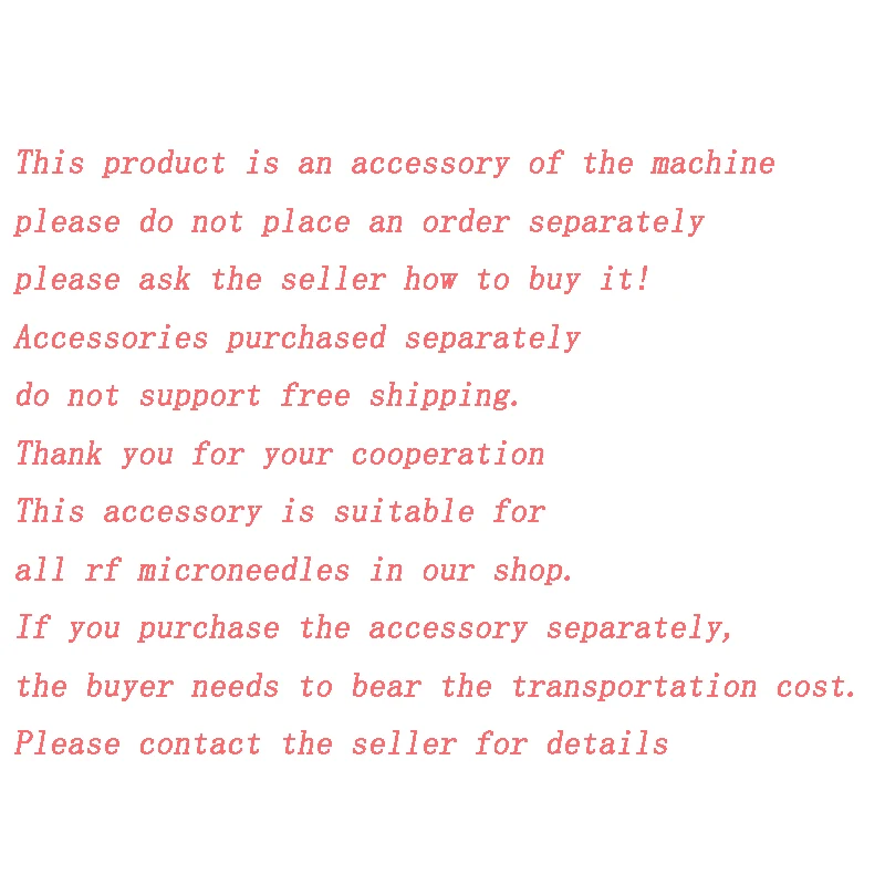 Machine accessories for machines in our store r/f micro-nee-dle machine accessories