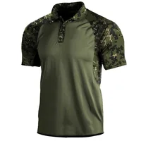 Polo imprimé d'été pour hommes, mode Camouflage Patchwork, manches courtes, hauts de sport de plein air, Fitness, t-shirts respirants 2