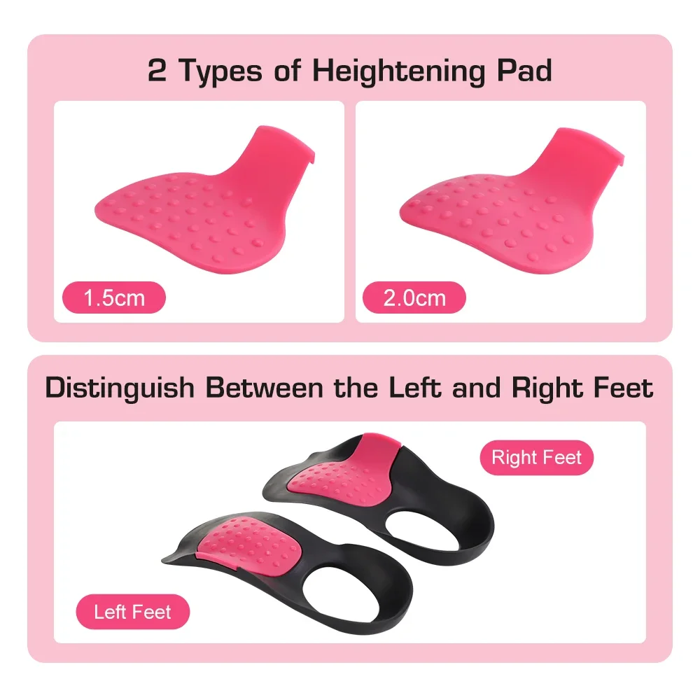 Arch Support Orthopedic Insole For Walk With Arch Half Pad X/O Type Leg Wearable Shoe Heel Cover 1.5-2cm Adjustable Height