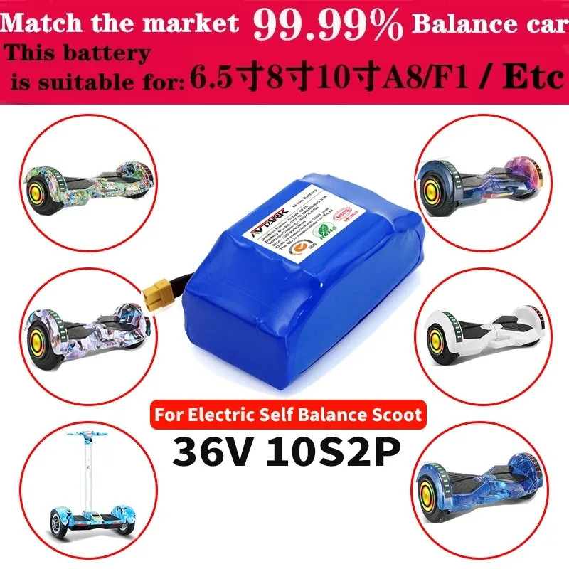 

Original 36v 4.4Ah/6Ah/7Ah Rechargeable Lithium Battery 10S2P 4400mAh 18650 Electric Self Balancing Scooter Hoverboard Batteries