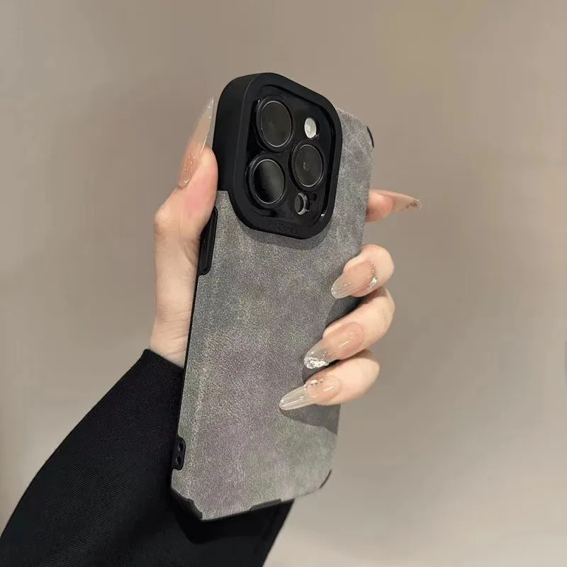 Luxury Matte Leather Silicone Phone Case For iPhone 17 16 thumbnail 2