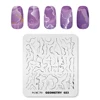 KADS Nail Stamp Plate Geometry 023 Line Image Gradient Crack Marbling Stamping Effect Manicure Stamping Polish Printing Stencil 3