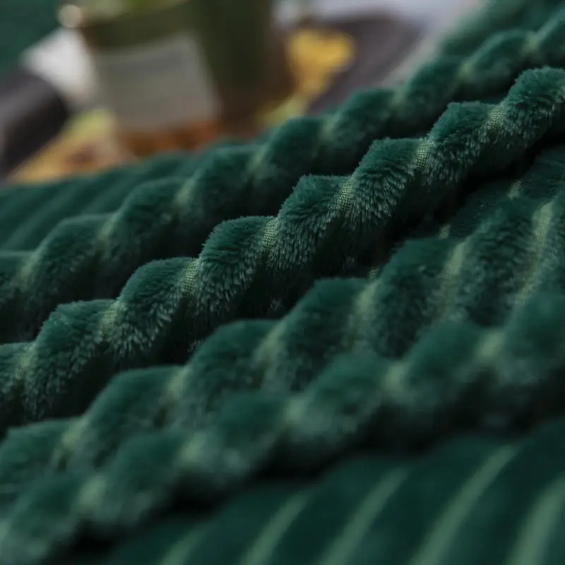 Single Size Soft Coral Fleece Bedspread - Lightweight Flannel Throws - Premium Bed Blankets