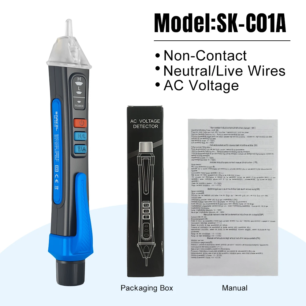 Voltage Detector Smart Non-Contact Voltage Tester Pen Meter 12-1000V Current Electric Sensor Test Pencil Voltage Indicator