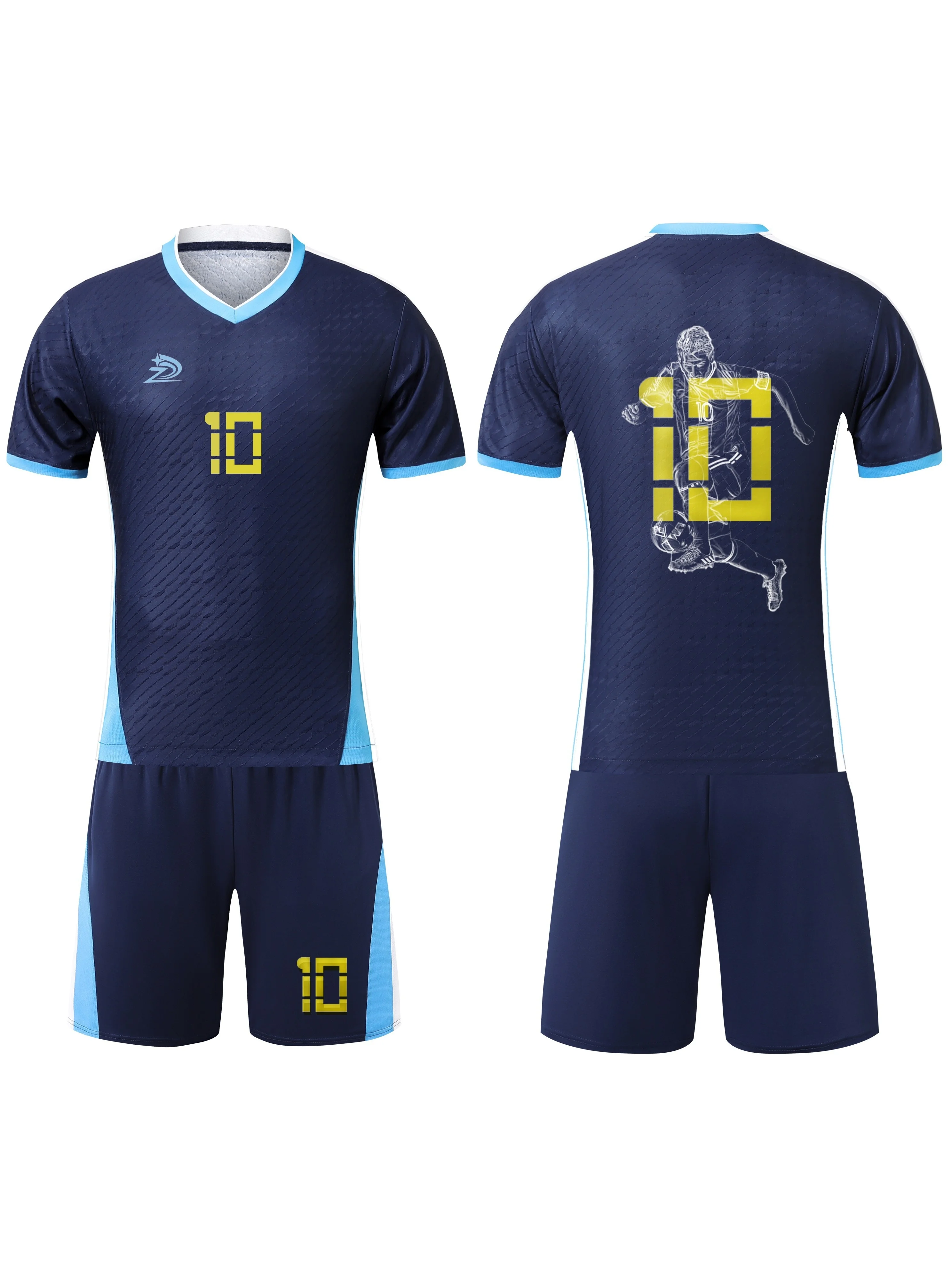 Playing football, training jerseys, dark blue Argentine style quick-drying and comfortable children's kit