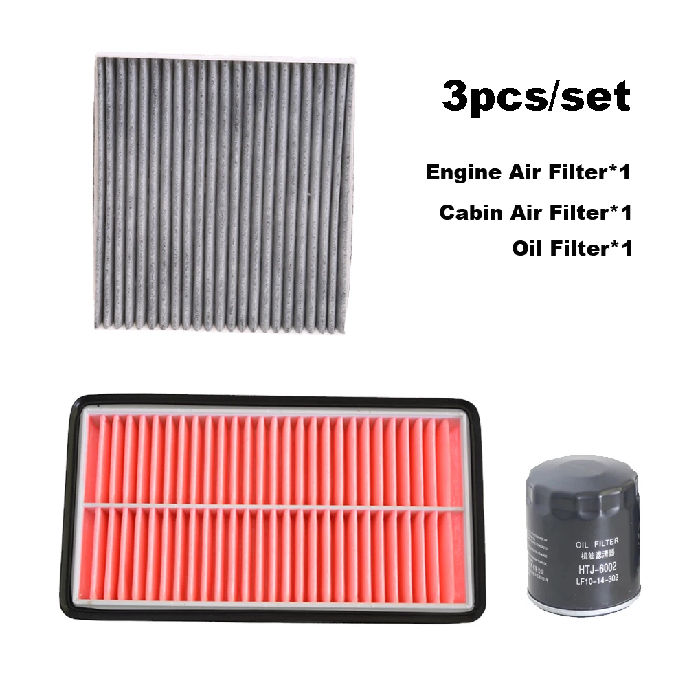 

3pcs Filter Set For FAW BESTURN X80 2.0L 2013-2020/ B50 1.8L B70 2.3 Mazda 6 2.0L 2004-2015 Engine Cabin AC Air Oil Filter Kit