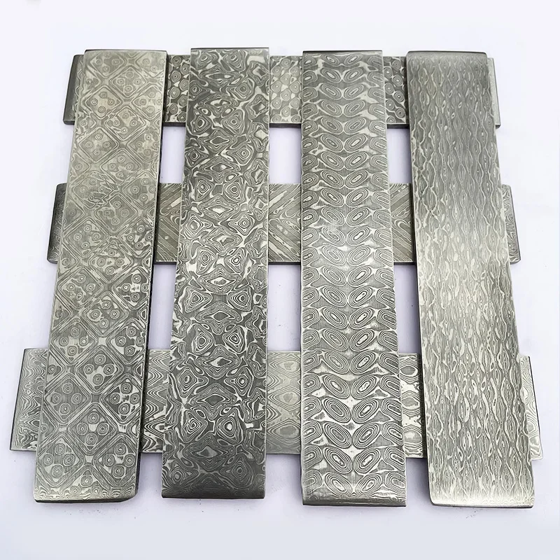 New Pattern VG10 Sandwich Damascus Steel for DIY Exquisite Knife Making Stainless Steel Knife Blade Blank Has Been HeatTreatment 2