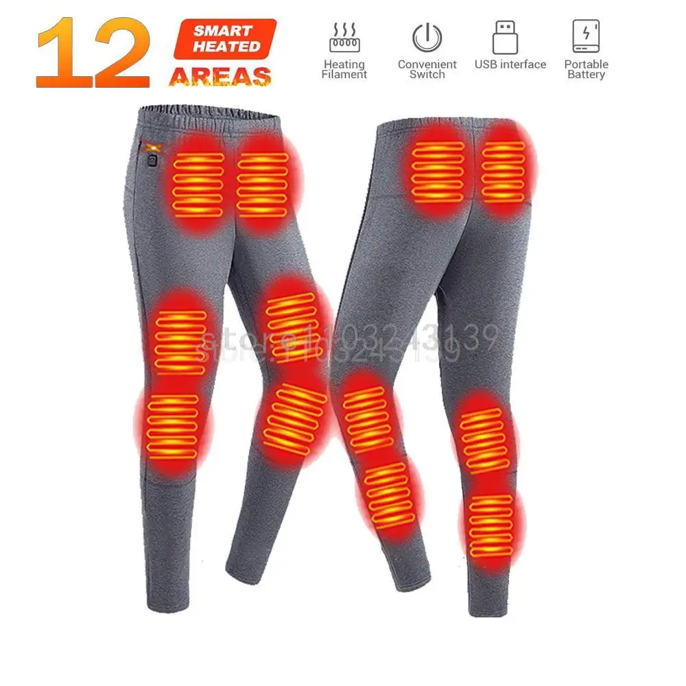 thumbnail image 1 of Conjunto de ropa interior con calefacción eléctrica para invierno, chaqueta de motocicleta, chaqueta autocalentable, pantalones y calzoncillos largos térmicos de polar para hombre, 1 of 5