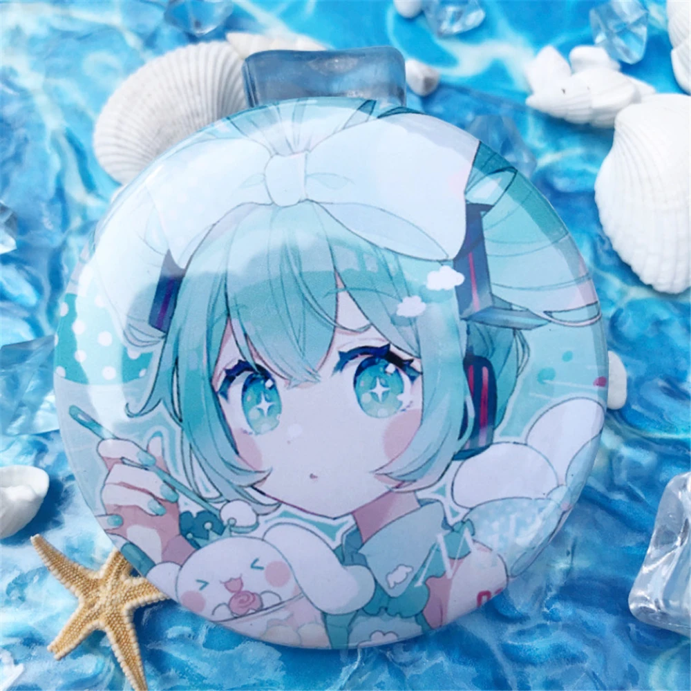 Anime Hatsune Miku Mikuo Megurine Luka Cosplay Costume Badge Pin SPTE Tinplate Brooch Accessories