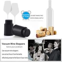 Vacuum Wine Bottle Stopper Sealed Storage Vacuum Memory Wine Stopper Push Style Bar Tools Barware Reusable Wine Cork 4