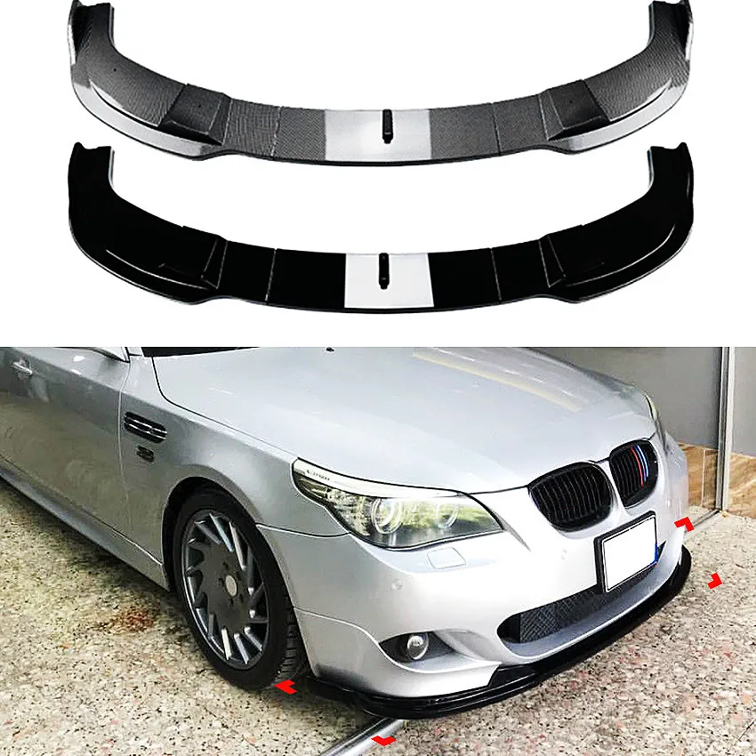 For 2005-2010 BMW 5 Series E60 E61 525i 530i 540i 550i M Sport Car Front Bumper Splitter Lip Chin Spoiler Diffuser Accessories