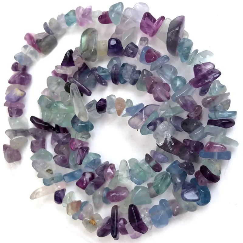 Natural Stone Beads for Jewelry Making - Irregular Crystal Quartz Gravel Beads, 16-Inch Strand
