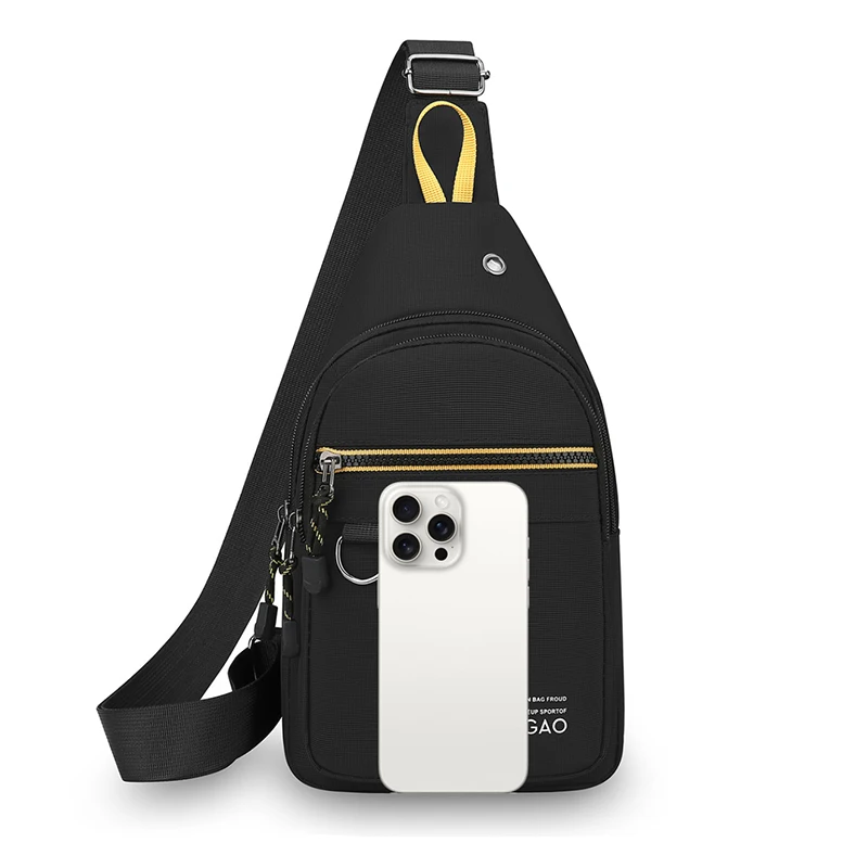 Men's crossbody bag, chest bag, shoulder bag, suitable for business commuting, vacation travel, hiking and cycling, outdoor spor