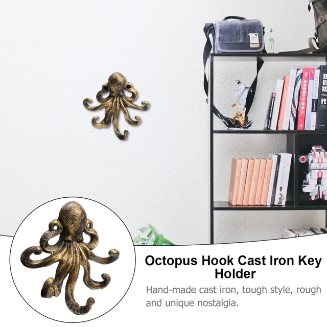 Metal Decorative Hooks Octopus Shaped Hat Rack Hanger Wall Mounted Towel  Hooks for Hanging Robe Keys Hats Bags Door Closet - AliExpress