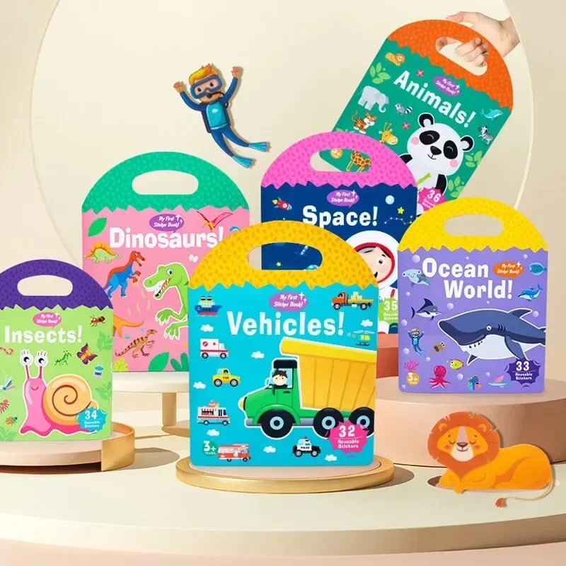 Early Childhood Education Scene Sticker Book Focus Cultivation Quiet Sticker Book Enlightenment Puzzle Cognitive sticker book