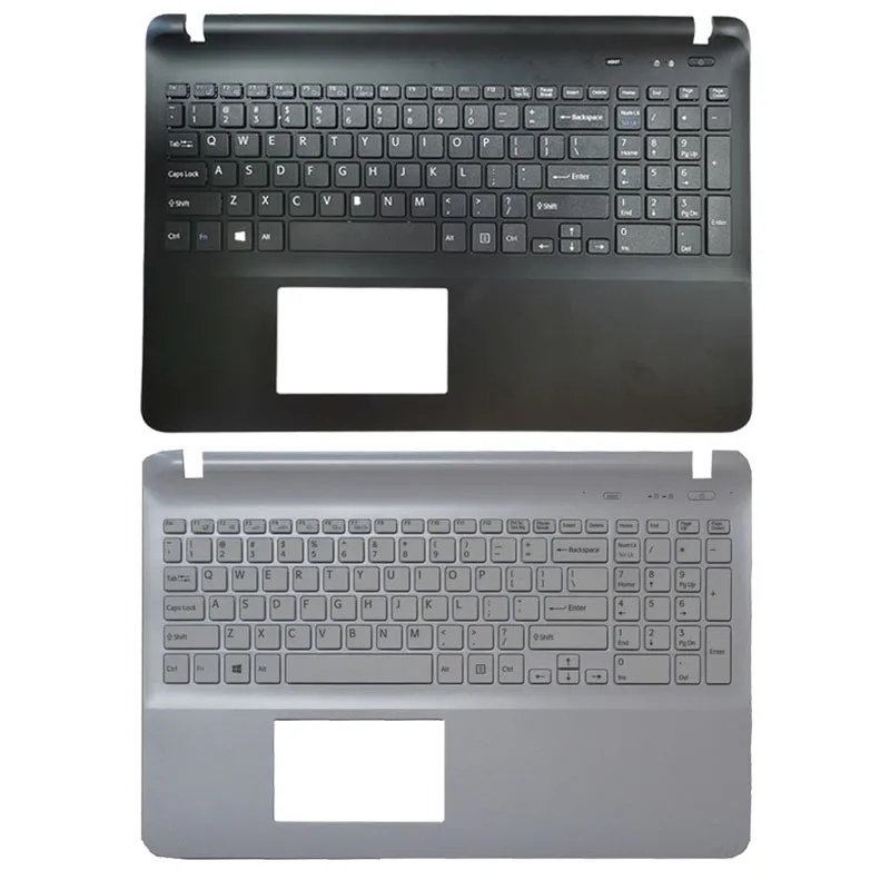 

Клавиатура US для ноутбука sony Vaio SVF15218SNW SVF15218CXB SVF152a SVF153b SVF154b SVF153A1RT, черная/белая верхняя крышка с упором для рук