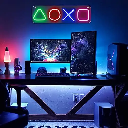 Personalized Custom Playstation Game Room Neon-Like LED Sign