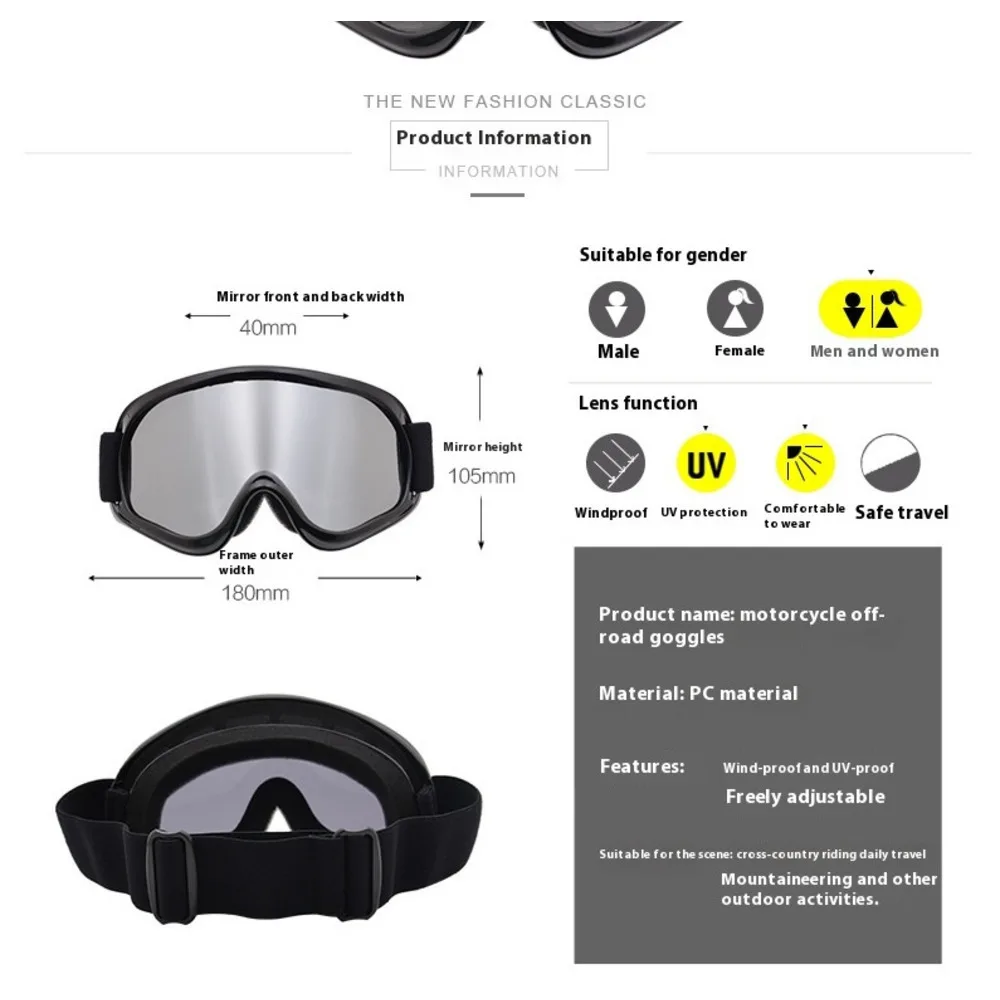 Nowe gogle wiatroszczelne do jazdy na motocyklu na zewnątrz, kaski do wyścigów terenowych, gogle sportowe_voghion.com