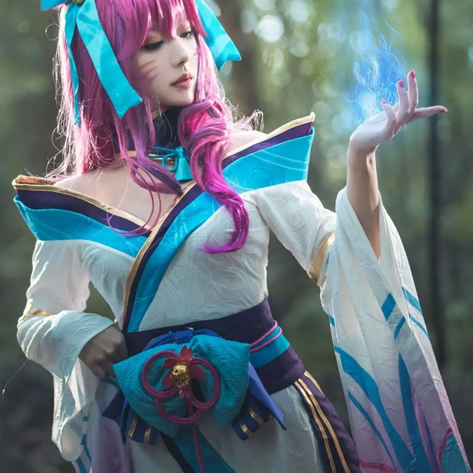 Anime Game Ahri LOL Cosplay Costume Spirit Blossom League Legend