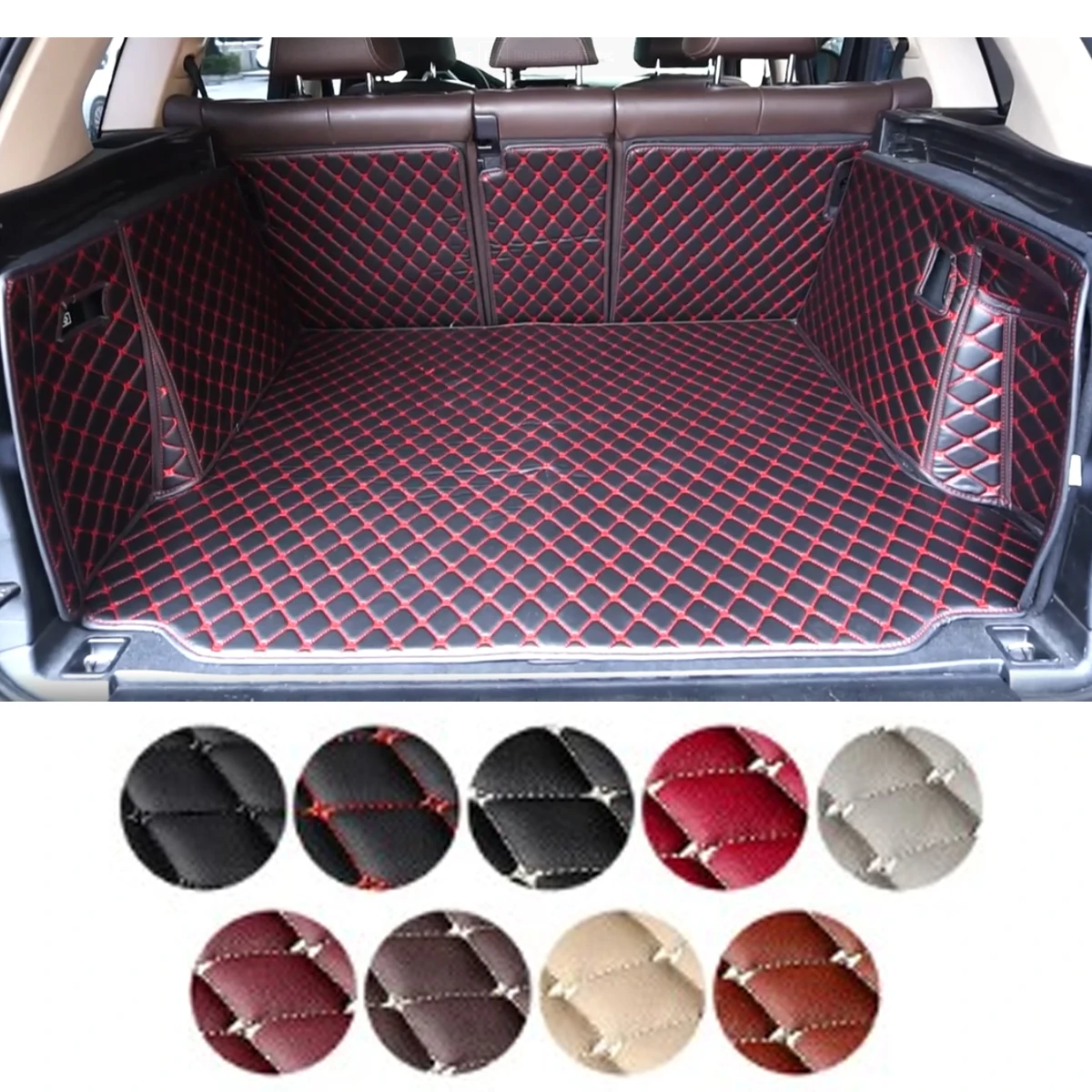 Full Wrap Leather Car Trunk Mat For Bmw X5 2018 2019 2010 2021 2022