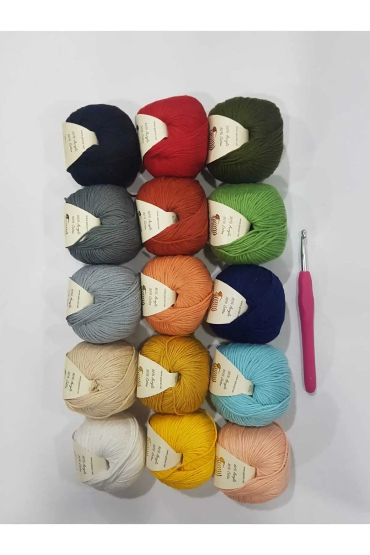 Gazzal Minik Tangles Punch And Amigurumi Ipi 25 Grams X 15 PCs + Crochet 2 Mm | Дом и сад