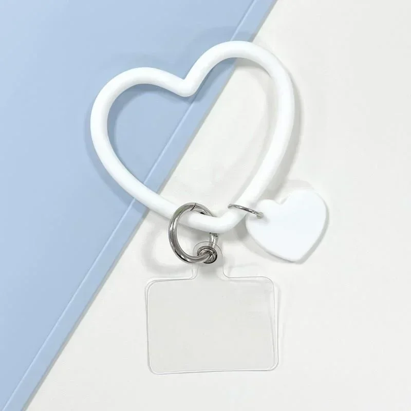 Silicone Heart Loop Phone Wrist Strap with Key Chain Holder