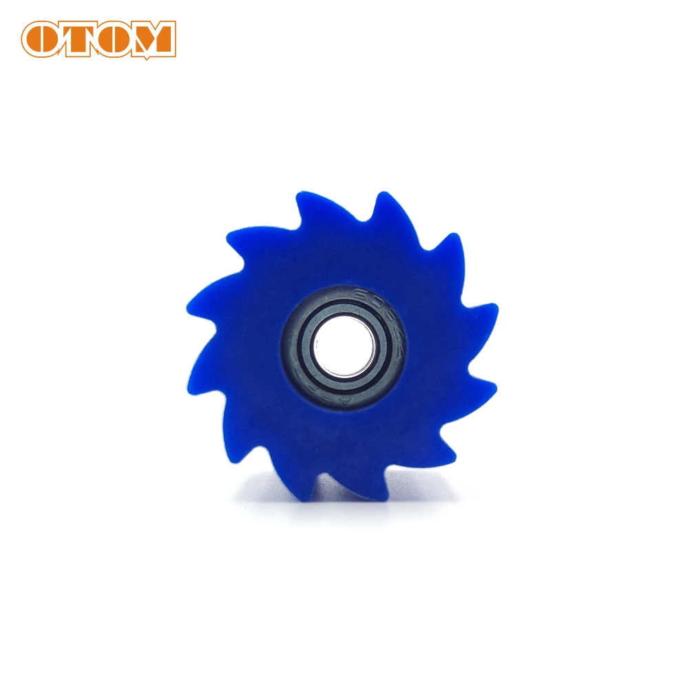 OTOM 2 Pcs Motorbike Chain Rollers (Serrated) Tensioner Pulley Wheel Guide Standard Parts For Dirt Street Bike Enduro Motorcycle
