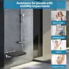Foldable Wall Mounted Shower Chair 400lbs Capacity Space Saving Bathroom Seat 6