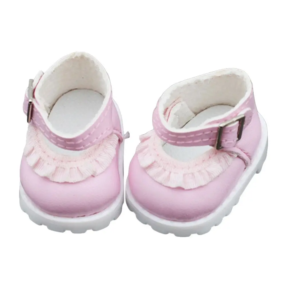 3,8*2,3 cm Schuhe handgemachte Accessoires für Labubu Schuhe Ersatz 15 cm Baumwolle Puppe Spitze Schuhe DIY Leder Schuhe Puppe Spielzeug – Detail 8