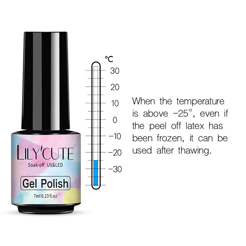 LILYCUTE 5/7ml Anti-freezing Latex Tape Peel Off Protect Nail Polish Odor-Free Cuticle Guard Cuticle Protector Nail Art Varnish