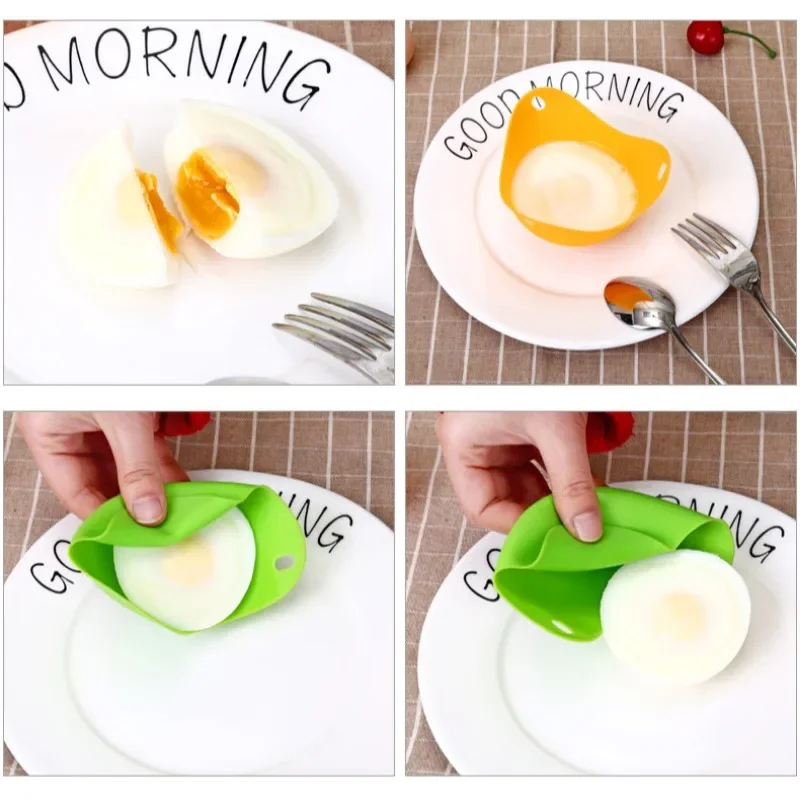 1/4Pc High Temperature Silicone Egg Boiler Warm Creative Silica Gel Egg Cooker Egges Steamer Eggs Holder Eggs Kitchen Cooking