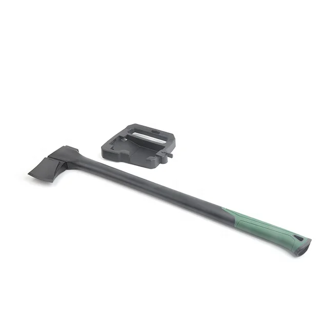 28" Outdoor Camping Chopping Forest Axe #45 Carbon Steel Hatchet Firemen Axe With Sheath