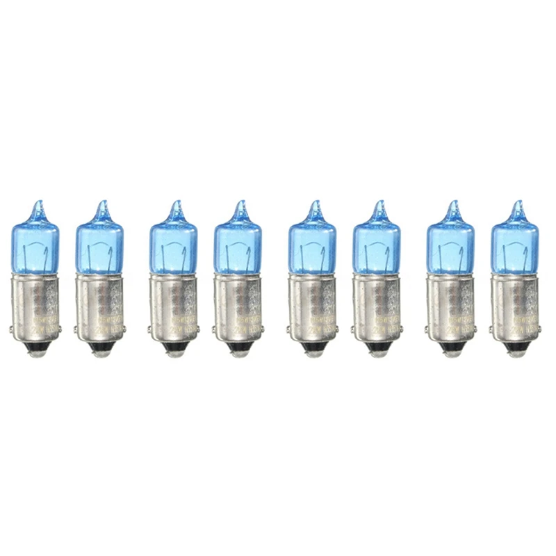 

8X H6W BAX9S 6W White Xenon Car Side Marker Parking Lamp 12V 5000K