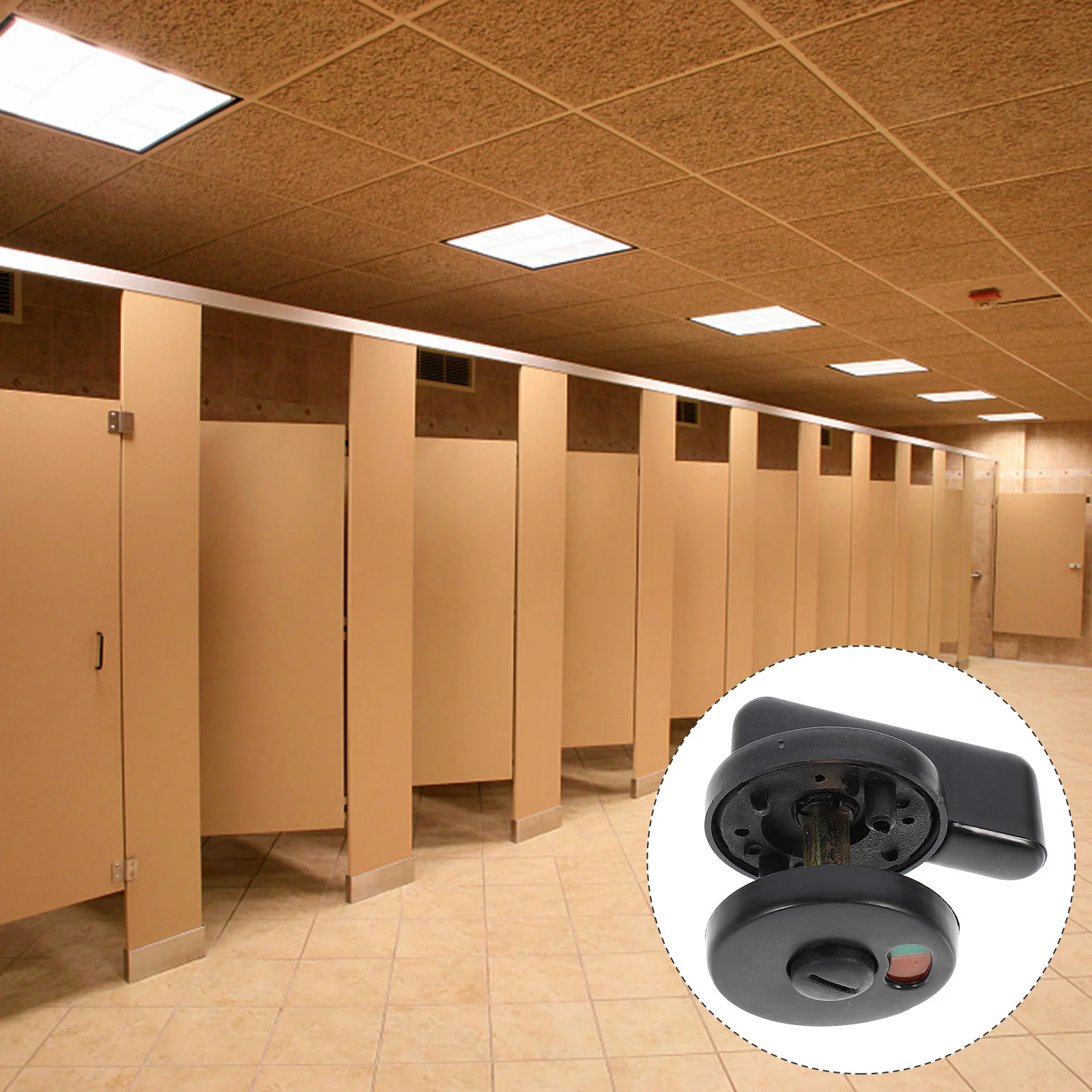

5 Pcs Indicating Door Lock Indicator for Public Toilet The Partition Plastic Privacy