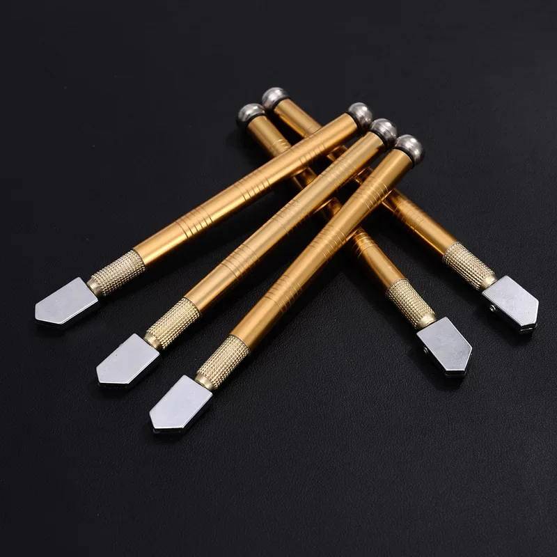 DIY 타일 거울 공예용 다이아몬드 유리 절단기, 전문 휴대용 휠 블레이드, 미끄럼 방지 금속 손잡이, 175mm, 1 개