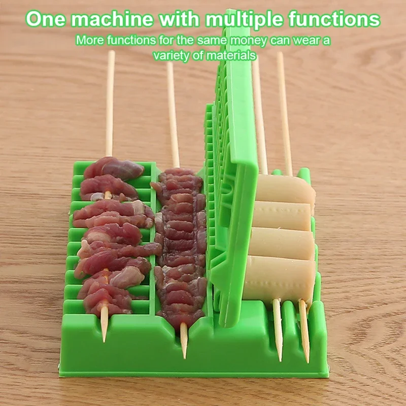 Barbecue Stringer Fast Skewer Kebab Maker Box Machine Beef Meat Vegetable String Grill Barbecue Kitchen Accessories Bbq Gadget barbecue skewers bbq grilling accessories kebab maker