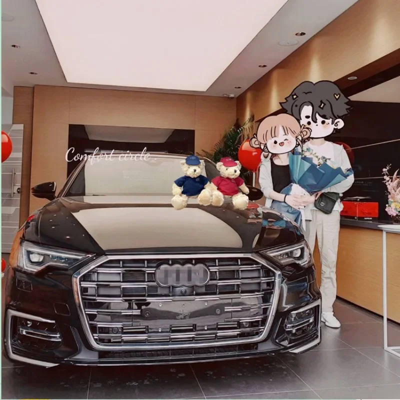 나만의 친구, 메르세데스 벤츠 BMW 아우디 로고 작은 곰 봉제 장난감
