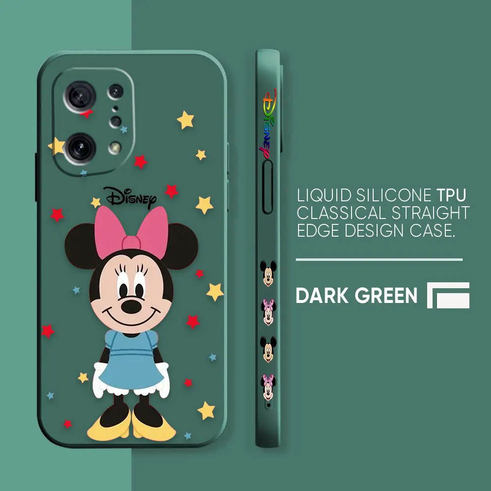 thumbnail image 1 of Case For OPPO FIND X6 X3 REALME X7 X50 RENO 2 4Z 4 6 Lite 5Z 5F 4G 5G PRO Liquid Silicone Case Mickey Minnie Mouse Cartoon, 1 of 5