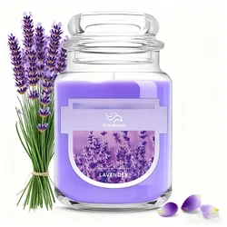 Elegant Scented Candle - Cedar, Lavender, Jasmine, and Berry Fragrance (Lavender)
