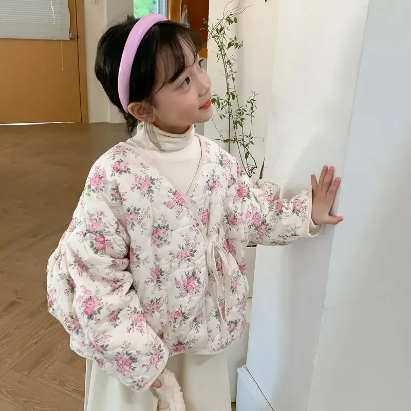 Girls New Cotton Clothes for Childrens Loose and Warm Cotton Clothes for Girls Fashionable New Autumn and Winter Coat