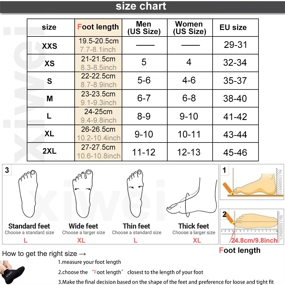 3mm & 5mm Neoprene Diving Socks 2