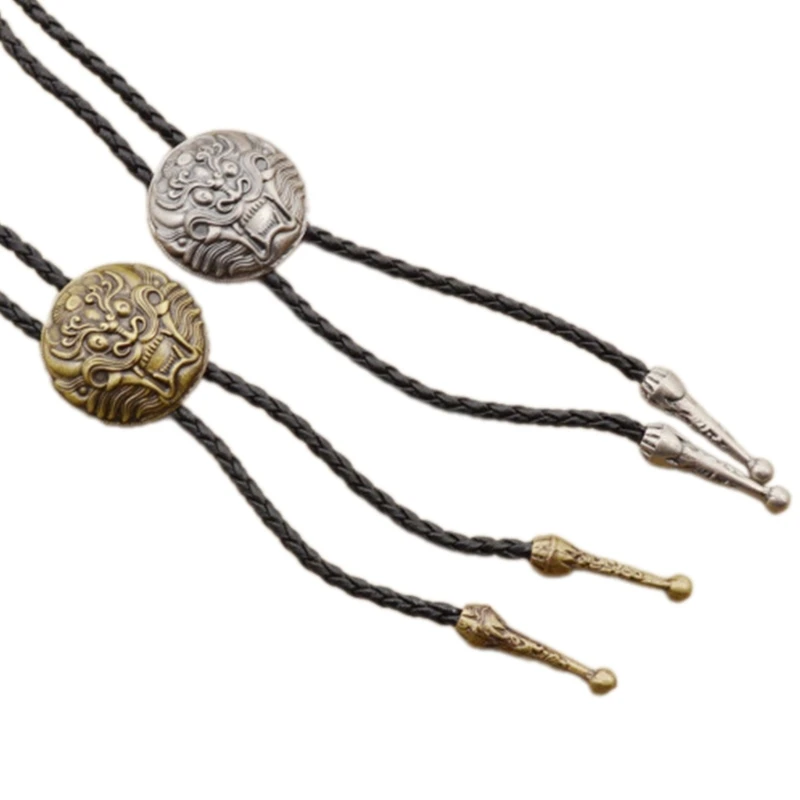 

Fashion Carved Monsters Pendant Bolo Tie Vintage Bolo Tie Western Male Necktie
