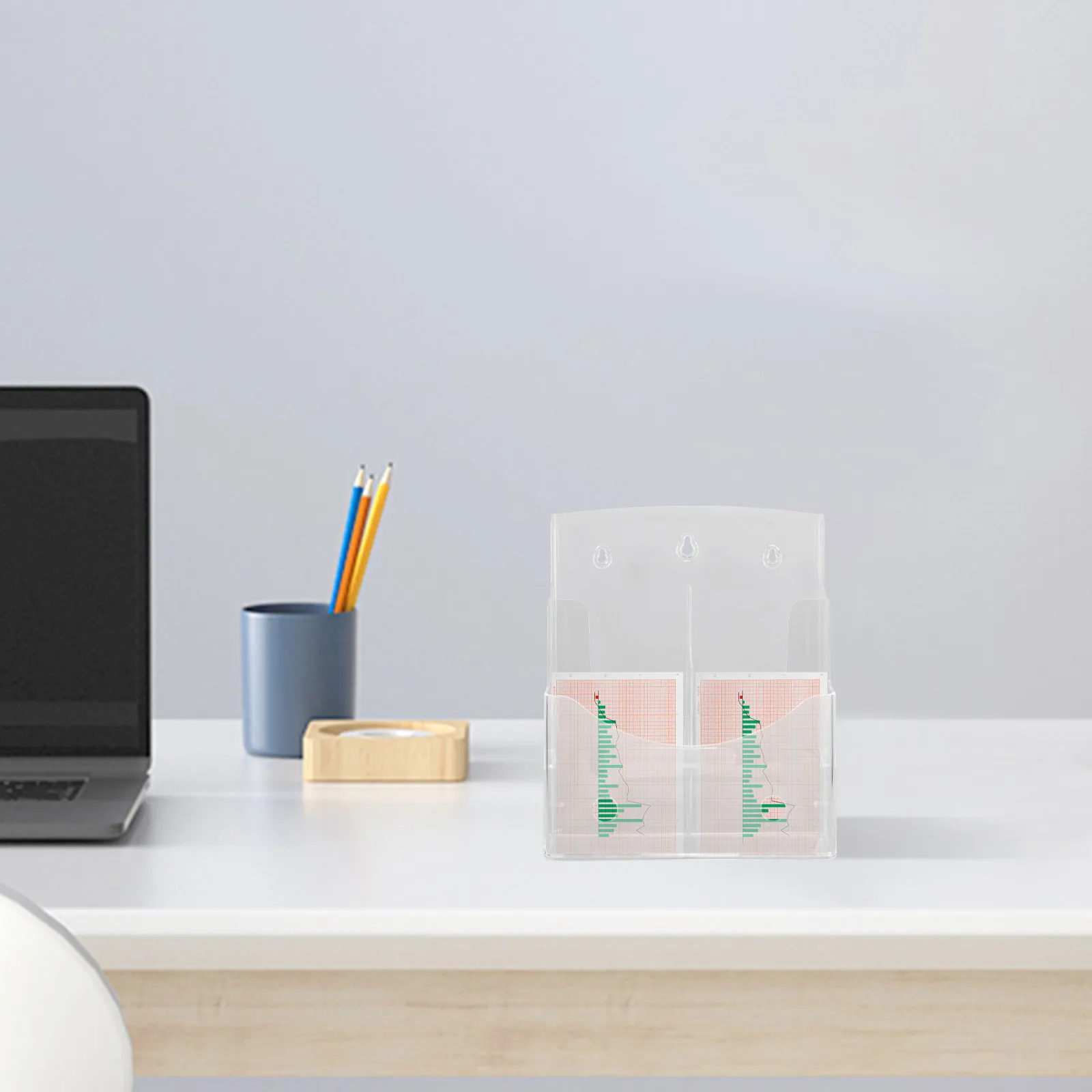 다층형 A4 투명 아크릴 데스크탑 파일 스탠드 사무용 서류 정리함 잡지 홀더 수직 파일 폴더 보관함