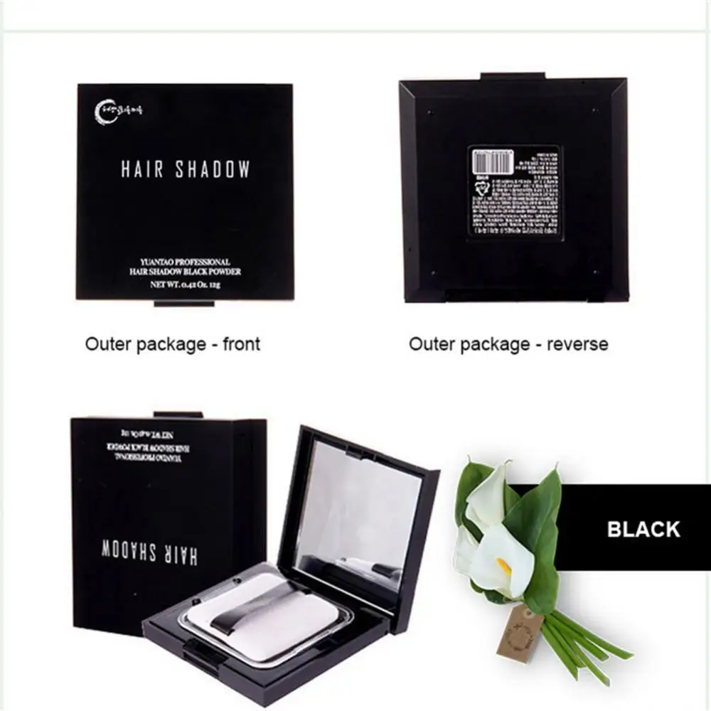 1/2PCS 12g Instantly Hairline Shadow Powder Hairline Refill Hair Powder Puff Waterproof Fluffy With Concealer Hair For